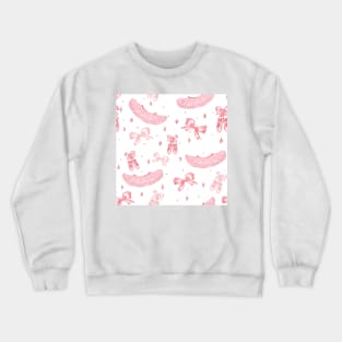 cute baby ballerina pattern pink Crewneck Sweatshirt